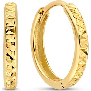 Isabel Bernard Rivoli Laura 14 karaat gouden oorringen met diamond cut voor dames