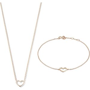 Isabel Bernard - Cadeau d'Isabel - Armband/Giftset/Ketting - Roségoud - 14 Karaat