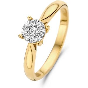 Isabel Bernard - De la Paix - Ring - Goud - 14 Karaat - Diamant 0.14 Karaat