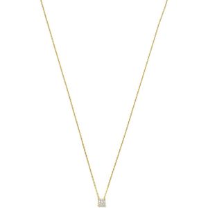 Isabel Bernard De la Paix Hanaé 14 karaat gouden collier  diamant 0.08 ct  IBD350007