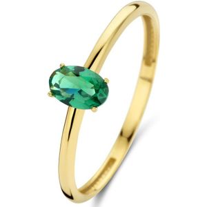 Isabel Bernard - Ring - Goud/Groen - 14 Karaat Goud