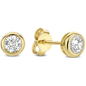 Beloro - Ohrknöpfe Beloro Jewels Monte Napoleone Lucilla golden - 375 gold Ohrringe 1 ct Damen (75.99 € / 1 ct)