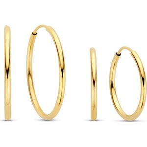 Isabel Bernard Cadeau d'Isabel 14 karaat gouden oorbellen set voor dames