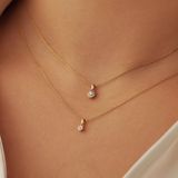 Isabel Bernard De La Paix Inaya 14 Karaat Gouden Collier  Diamant 0.03 ct  IBD350019