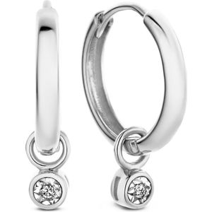 Isabel Bernard De la Paix Inaya 14 karaat witgouden oorringen met diamant 0.02 karaat voor dames