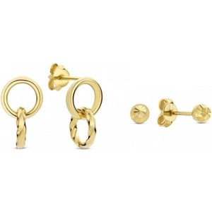 Isabel Bernard Cadeau d'Isabel 14 karaat gouden oorbellen set voor dames