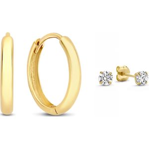 Isabel Bernard Oorbellen - Cadeau d'Isabel 585 Gold Geschenkset in gold