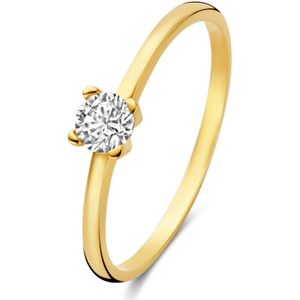 Isabel Bernard - Le Marais Isidora - 14 Karaat Gouden Ring - Met Zirkonia