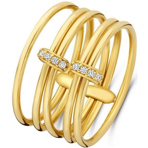 Isabel Bernard - Adora - Ring - Goud - 14 Karaat - 5-delig