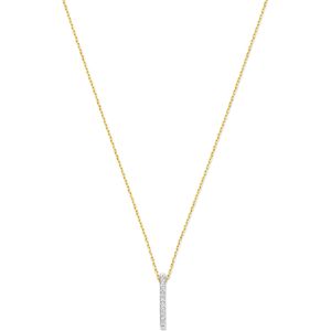 Isabel Bernard De la Paix Flavie 14 karaat gouden ketting met diamant 0,06 karaat voor dames