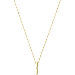 Isabel Bernard De la Paix Flavie 14 karaat gouden ketting met diamant 0.03 karaat voor dames