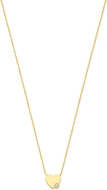 Isabel Bernard - De la Paix - Gouden Ketting - 14 Karaat - Met Diamant 0.02 Karaat