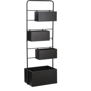 Mica Decorations Dani Plantenrek - L37 x B38 x H160 cm - Metaal - Zwart