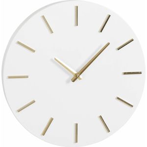 Mica Decorations - Brixen Wandklok - Wit - Ø36 cm - Aluminium