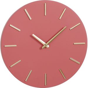 Mica Decorations Brixen Wandklok - Ø36 cm - Roze
