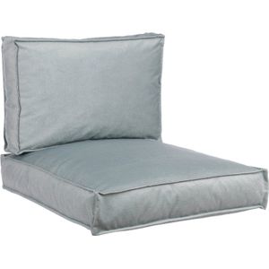 In The Mood Collection Royal Palletkussens - L60 x B80/40 x H12 cm - Velvet - Grijs