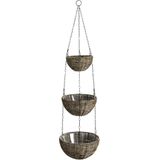 Mica Decorations Luso Hangende Mand voor Planten - Kunststof - Bruin