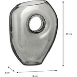 Mica Decorations - Jay Vaas - Glas - Grijs - L18 x B8 x H23 cm