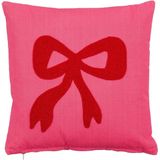 Mica Decorations - Sierkussen Bow - Roze - 45 x 45 cm