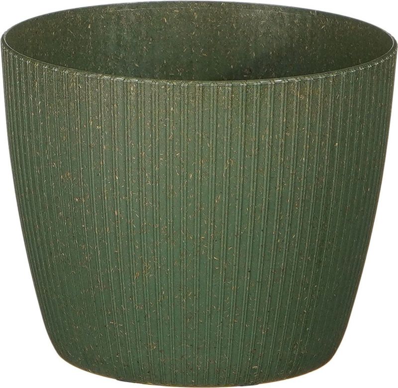 Mica Decorations - Copa - Plantenpot - Donkergroen - Kunststof - D14/H14 cm