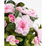 Mica Decorations Azalea Kunstplant in Bloempot Stan - H31 x Ø26 cm - Roze