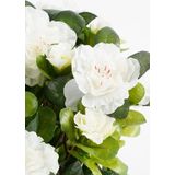 Mica Decorations - Azalea - Kunstplant - Wit - 31 cm - in Pot
