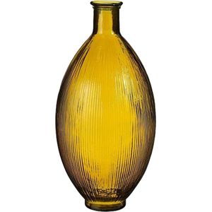 Mica Decorations - Firenza Fles Vaas - Oker - Gerecycled Glas
