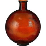 Mica Decorations Firenza Flaschenvase - H42 x Ø34 cm - Recyceltes Glas - Dunkelbraun