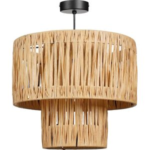 Mica Decorations - Elisa Hanglamp - Lichtbruin - Raffia