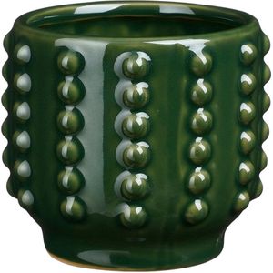 Mica Decorations - Bloempot Boaz - Groen - Gebobbeld - 11 x 13 cm