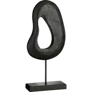 Mica Dekorationobjekt Pastina schwarz Mangoholz 16,5 x 37,5 cm Skulptur