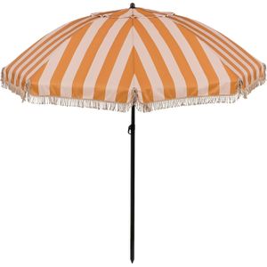 In the Mood Collection parasol Rissy oranje strepen 30+UV D 220 cm