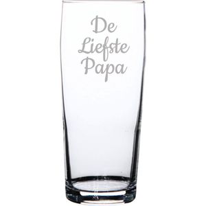 Gegraveerde bierfluitje 19cl De Liefste Papa