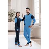 Comfort and Care - Hansop Pyjama - Nachtkleding - Blauw - Katoen/Polyester