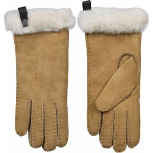 Van Buren suède/wollen dames handschoenen | Camel | 2/M | Lamsvacht handschoenen