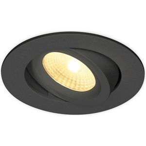 LED inbouwspot Salerno zwart 8 Watt 2700K IP44 kantelbaar