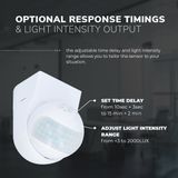 HOFTRONIC - Bewegingssensor - IP44 Waterdicht - 180 Graden Draaibaar