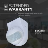 HOFTRONIC - Bewegingssensor - IP44 Waterdicht - 180 Graden Draaibaar