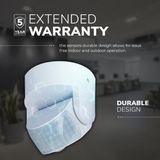 HOFTRONIC - PIR Bewegingssensor - Wit - IP65 Waterdicht - Detectiehoek 180° - Detectiebereik 12 meter