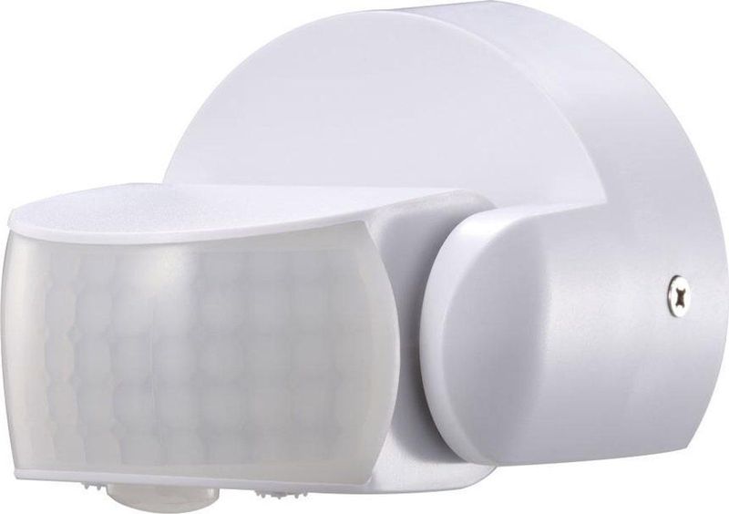 HOFTRONIC - PIR Bewegingssensor - Wit - IP65 Waterdicht - Detectiehoek 180° - Detectiebereik 12 meter