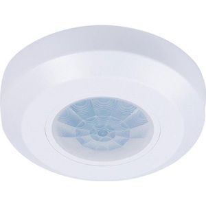 HOFTRONIC PIR Bewegingssensor en Schemerschakelaar opbouw - IP20 geschikt voor binnen aan het plafond - Detectiehoek 360° - Detectiebereik 8 meter - Max. 200 Watt - Wit - Daglichtsensor voor LED verlichting - Sensoren instelbaar