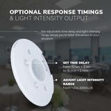 HOFTRONIC - Bewegingssensor - IP20 - 360 Graden Detectiehoek - Inclusief Schemerschakelaar