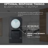 HOFTRONIC - Bewegingssensor - IP65 Waterdicht - Inclusief Schemerschakelaar