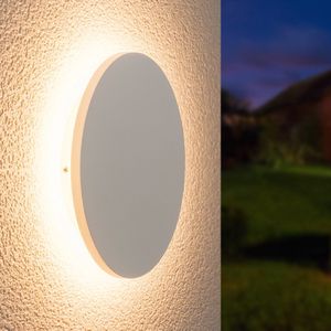 Casper XL LED Wandlamp Wit - 3000K warm wit - 9 Watt - Rond - Muurlamp voor binnen en buiten