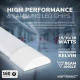 LED Batten 60 cm 15W 3000K 2250lm (150lm/W) Samsung LEDs - 5 jaar garantie incl. montageklemmen & quick connector