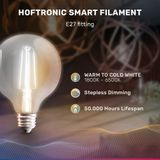HOFTRONIC - E27 LED Filament Lamp - Instelbaar Licht - Wit