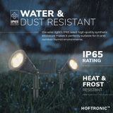 HOFTRONIC Bend duo - Solar Tuinspot - Zwart - Los zonnepaneel - IP65 Waterdicht - Schemerschakelaar - Tot 12 uur brandtijd - Kantelbaar - Winter solar - 3000K Warm Wit (sfeervol) - Tuinverlichting op zonne-energie - Ook als wandlamp te gebruiken