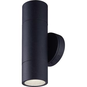 HOFTRONIC Dax - LED Wandlamp - Zwart - IP65 Waterdicht - 4000K Neutraal wit - Dimbaar - Moderne muurlamp - Up down light - Geschikt als Wandlamp Buiten, Wandlamp Badkamer en Binnen