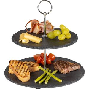 Sareva Etagere / Serveertoren Leisteen 2-Laags
