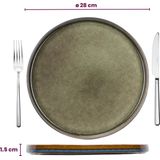 Cosy & Trendy - Quintana - Serviesset - Groen - Aardewerk - 18-delig voor 6 Personen